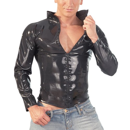 Preisvergleich Produktbild Latex Hemd schwarz M