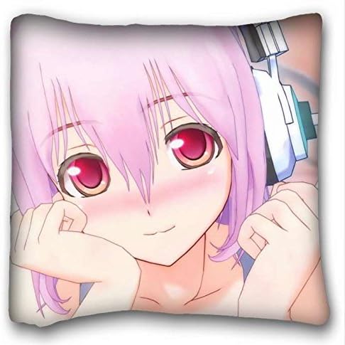 Soft Pillow Case Cover ( Anime Super Sonico ) Pillowcase Cushion Cover Design Standard Size 16x16 inches One Sides suitable for King-bed PC-Yellow-14116