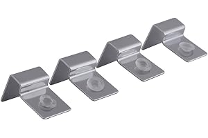 ZERODIS 4 pièces Support de Support de Couvercle de Verre de Poisson en Acier Inoxydable, Support Couvercle Aquarium 5mm, Support Couvercle Aquarium Couvercle d'aquarium Support de Clip de Verre Support