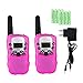Produktbild Lomoo Kinder Walkie-Talkies Langstrecken PMR446MHz 8 Kanäle Funkgeräte mit wiederaufladbarer Batterie und Ladegerät Reichweite Bis zu 3 KM, Eingebaute LED Taschenlampe LCD Display - (1 Paar, Pink)