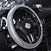 Produktbild YAYUE Auto Lenkradbezug , 38CM 15 "Universal PU-Leder DAD Diamant Vier Jahreszeiten Steering Abdeckung Wrap glänzend Strass Autolenkradabdeckung für Mädchen-Frauen , Silver