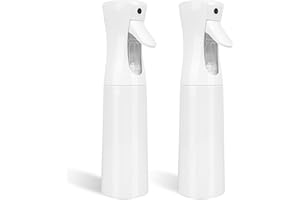 XTDMJ Vaporisateur Cheveux, 2Pcs 300Ml Vaporisateur Rechargeable Spray Cheveux, Ultra Fine Continu Brumisateur Spray Vide pour Coiffeur, Plantes, Fleurs (Blanc)