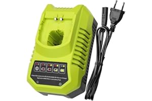 Batteria per Ryobi 18V 5,5Ah 2 pezzi Exemoro RB18L50 RB18L40 RB18L25 RB18L15 P108 P107 P105 P104 per Ryobi con LED (Giallo)