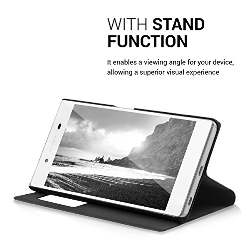 kwmobile Funda para Sony Xperia Z5 - Case Protectora con Tapa y Visor - Carcasa Plegable con Ventana Negro reviews kwmobile Funda para Sony Xperia Z5 - Case Protectora con Tapa y Visor - Carcasa Plegable con Ventana Negro