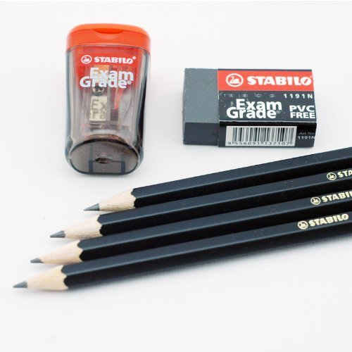 Stabilo Bleistift-Set Exam Grade (Härtegrad HB, inklusive Spitzer und Radiergummi) - 2
