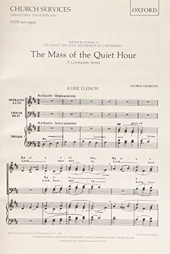 Communion Service: 'The Mass of the Quiet Hour': Vocal score