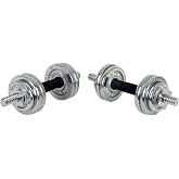 York Fitness Dambıl Seti, 30 Kg, Taşıma &Ccedil;antalı, D&ouml;k&uuml;m Plakalar, 2 Adet 34 Cm Krom Bar, Siyah Renk