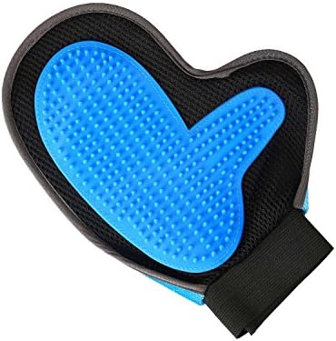 2-in-1 Deshedding Brush - Pet Grooming Glove - Furniture Pet Hair Remover Mitt, For Dogs, Cats, Rabbits and Horses