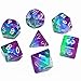 Produktbild Flexble Polyedrische Würfel, Mehrfarbig DND Spielwürfel Set für Dungeons und Dragons(D&D) Pathfinder RPG,MTG Tisch Spiel Würfel 7 Würfel Set (Verträumtes Lila)