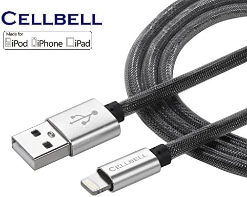 CELLBELL Apple Certified Lightning to USB Cable - 6ft, 2m (Black)