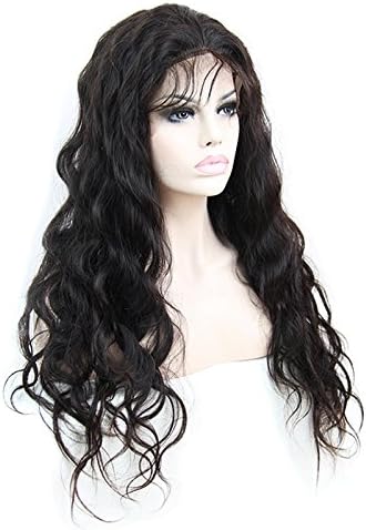 Cupidlovehair 150% Density Body Wave Raw Virgin Unprocessed Vietnamese Remy Human Hair Full Lace Wigs For Women Natural Black Color (16 inch Hair Length)