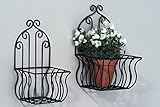 Material: Metall 2er-Set-Wandkorb-Korb-Metall-Eisen-Landhaus