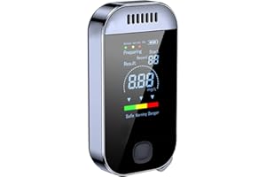 IGTOPS Alkomat policyjny, miernik alkoholu z cyfrowym niebieskim wyświetlaczem LCD, przenośny alkomat do ładowania, do użytku prywatnego, półprzewodnikowy, alkomat z alarmem