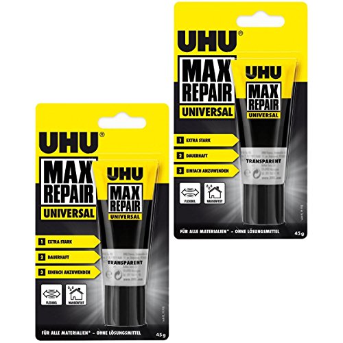 Preisvergleich Produktbild UHU Max Repair Universal Kleber 45g transparent ( 2er Pack )
