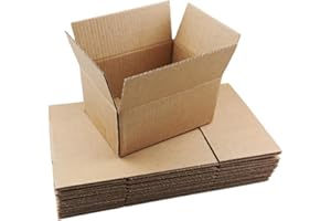 JUSTFOLDME Verpackungskartons Versandbox 20x20x5 cm: Optionen 20x20x5 -> 20x20x20 - Set 10 Stück, Einwellig - Kleine Versandkarton Karton Schachtel für Versand, Verpackung, E-Commerce, Geschenke, Verpackungen