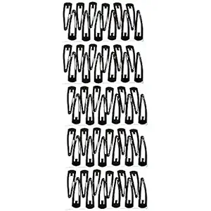 Ma Gayatri Traders, Premium Metal Tic Tac Hair Clips for Girls and Women Combo Set of Pairs 60 Pcs, Black, 30 pairs, Medium (Ma Gayatri Traders - 145)
