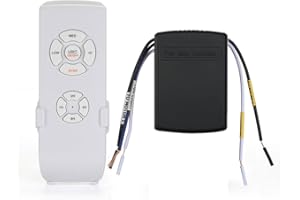QIACHIP Ventilador de techo y luces kit receptor con control remoto inalámbrico 4 temporizadores y 3 velocidades