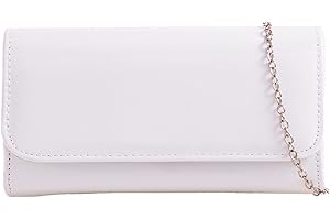 fi9® Plain Patent Wedding Ladies Party Prom Evening Clutch Hand Bag Purse