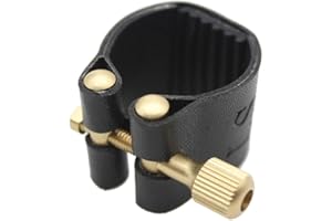 Andoer Embouchure de saxophone en caoutchouc pour saxophone alto - Cuir synthétique compact et durable