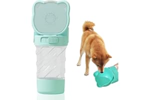 NAVESO Gourde portable pour chien - 200 ml - Avec nourriture pour chien de 350 ml - Pour l'extérieur - Bouteille d'eau multifonction pour chien