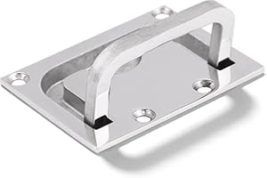 Keenso Boat Flush Hatch Handles, Stainless Steel Boat Recessed Lift Pull Handle Latch for Cabinet Locker Marine Yacht (1PCS)