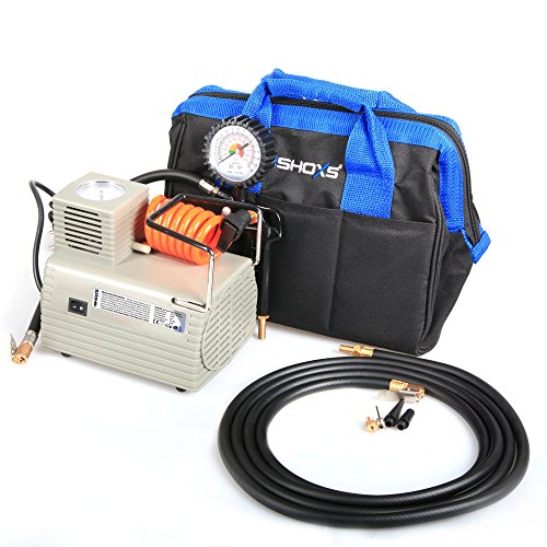 Preisvergleich Produktbild Leistungsstarker Luftdruckkompressor iSHOXS Airmaxx, Ballkompressor mit integriertem Druckanzeiger, 220 V, 95 W