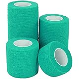 YoGou 4 Stück Selbsthaftende cohesive Bandage Haftbandage Athletic Tape Elastischer Fixierverband Verband elastische Binde für Handgelenk Ellenbogen Finger Knöchel Knie Schulter Taille Breite 1