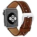 Produktbild omyzam Apple Watch Armband 38mm Ersatzarmbänder Leder Uhrenarmbänder Fit Apple Watch Series 3, 2, 1, Sport Und Editionsversionen Braun