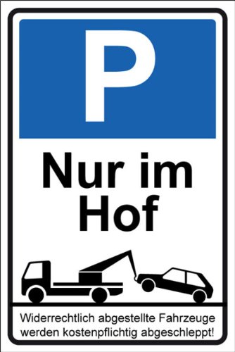 Parkverbot Parken verboten Schild Schilder -61s- Feuerwehrzufahrt StVO 29,5cm * 20cm * 2mm, mit 4 Eckenbohrungen (3mm) inkl. 4 Schrauben - 5