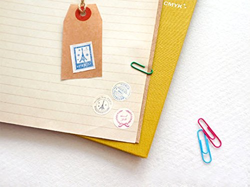 YPSelected El conjunto de 6 hojas Craft Dairy Sello Deco pegatinas de papel de la etiqueta engomada del libro de recuerdos regalo