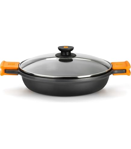 BRA Efficient Orange | Frituurpan 28 cm, gegoten alu