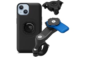 QUAD LOCK Lenker Handyhalterung für Motorrad mit Vibrationsdämpfer und MAG Hülle für iPhone 14