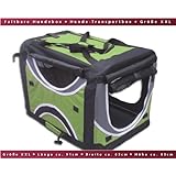 Faltbare Hunde-Transportbox / Auto-Transportbox XXL Grün-Schwarz