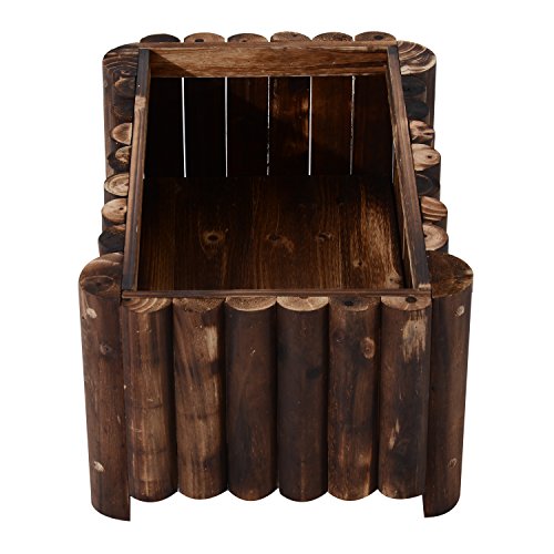 Outsunny® Hochbeet Pflanzkasten Kräuterbeet Pflanzbeet Gemüse Blumenbeet Blumenkasten, Tannenholz (Modell1) - 4