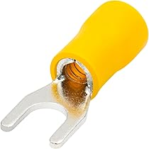 Connettori Elettrici A Forcella - 100 Pezzi M4, Per Cavi 0.5-1.5mm², Isolati In PVC Rosso - Foto 11