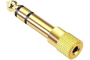 LAWA 3.5mm to 6.35mm Headphone Jack Adapter Mini Jack to Jack Audio Adaptor 1/8 to 1/4 Inch Plug Stereo Aux Converter for Electric Keyboard Mixer Amplifier Speaker Earphone DAC Receiver hi-fi Stereo