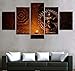 Produktbild LQHQT Leinwanddrucke,Leinwand Gemälde Wandkunst Hd Drucke 5 Stücke Indien Gott Vintage Bilder Wohnzimmer Dekor Kein Rahmen Size3