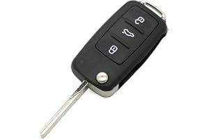 BROVACS Zamiennik etui na klucze kompatybilne z VOLKSWAGEN VW Passat Seat SKODA 3 przyciski bezkluczykowe wejście zdalne otwierane klucz obudowa Fob SS826B