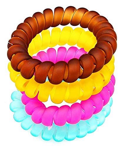 Trendy clubTransparent Matte Multi-Colour Spiral Hair Rubber Band Ponytail Holder for Girls and Womans. Set of 4 pcs RS.148 (85.00% Off) - Amazon