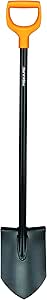 Fiskars G&auml;rtnerspaten f&uuml;r harte, steinige B&ouml;den, Spitz, L&auml;nge 117 cm, Hochwertiges Stahl-Blatt/Kunststoff-Stiel, Schwarz/Orange, Solid, 1003455