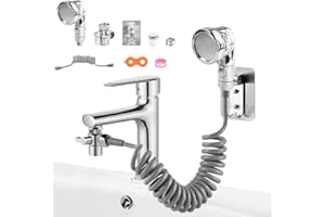 KARBAG Basin Handheld Shower Kit, Sink Faucet Hose Sprayer Attachment with 3-Mode Shower Head & 1.5m Flexible Hose Handheld Sink Sprayer for Kitchen Faucet, Bathroom, Laundry Room,Pet Bathing