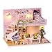Produktbild TAEONY DIY Dollhouse Kit & Spielzeug, 3D-Holzdolls Haus Möbel (Staubbedeckung + LED-Licht), handgefertigtes Puppenhaus Kreatives Geburtstagsgeschenk
