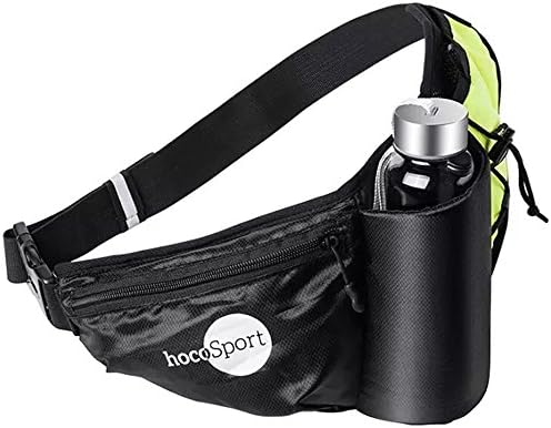 Gendax Multifunction Sport Waist Bag, Water Resistant Nylon Waist Pack with Water Bottle Holders, Cell Phone Pouch,Outdoor Fanny Belt Pockets For Cycling,Skating,Running,Hiking, Jogging,Walking Dog
