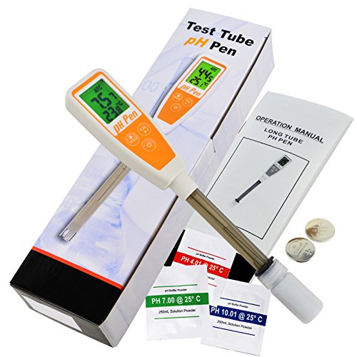 Long Tube Selbstkalibrierung One Touch 12cm Sonde pH-Wert Temperatur ATC Pen Typ Meter - 2