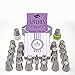 Produktbild KITCHEN PARADISE 52tlg Russische Spritztüllen Profi Set aus Edelstahl + Gebrauchsanweisung + Geschenkbox. 24xGroße-Blumen-Tüllen, 2xBlätter-Tüllen, 3xAdapter, 20xEinwegbeutel, 1xSilikonbeutel