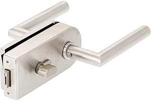 CK-TUERBESCHLAEGE Glastürschloss D WC | V2A Edelstahl matt | metallische Innenmechanik | New Orleans (einwärts öffnend)