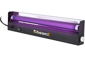 beamz 45cm UV Blacklight Bar - Real DJ UV Light for Halloween Lighting Effects, High-Intensity Party Wall Fixture, Durable Atmospheric Glow Lamp, UV Bar Light