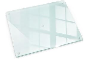 GENERIC Wallfluent Planche à Découper Pour la cuisine Résistant à la chaleur Incassable Verre Trempé Protège Plan de Travail 52x40 cm