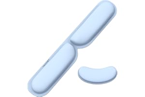 TECKNET Wrist Rest Keyboard and Mouse Set, Non-Slip Ergonomic Keyboard Wrist Support, Mouse Mat Wrist Supports with Comfortable Memory Foam for Gaming, Office, Laptop, Computer (Blue)