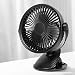 Produktbild Gocheer Tisch Ventilator Leise Kleiner,Ø 15cm 2000mAh 9W Ventilator Nachtmodus,Grow lüfter Cooling Fan standventilator leise Schlafzimmer Ventilator Turm für Büro, Schlafzimmer, Camping (Schwarz)